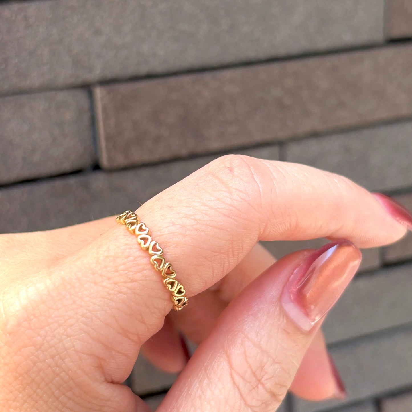 Brass Heart plain ring 1