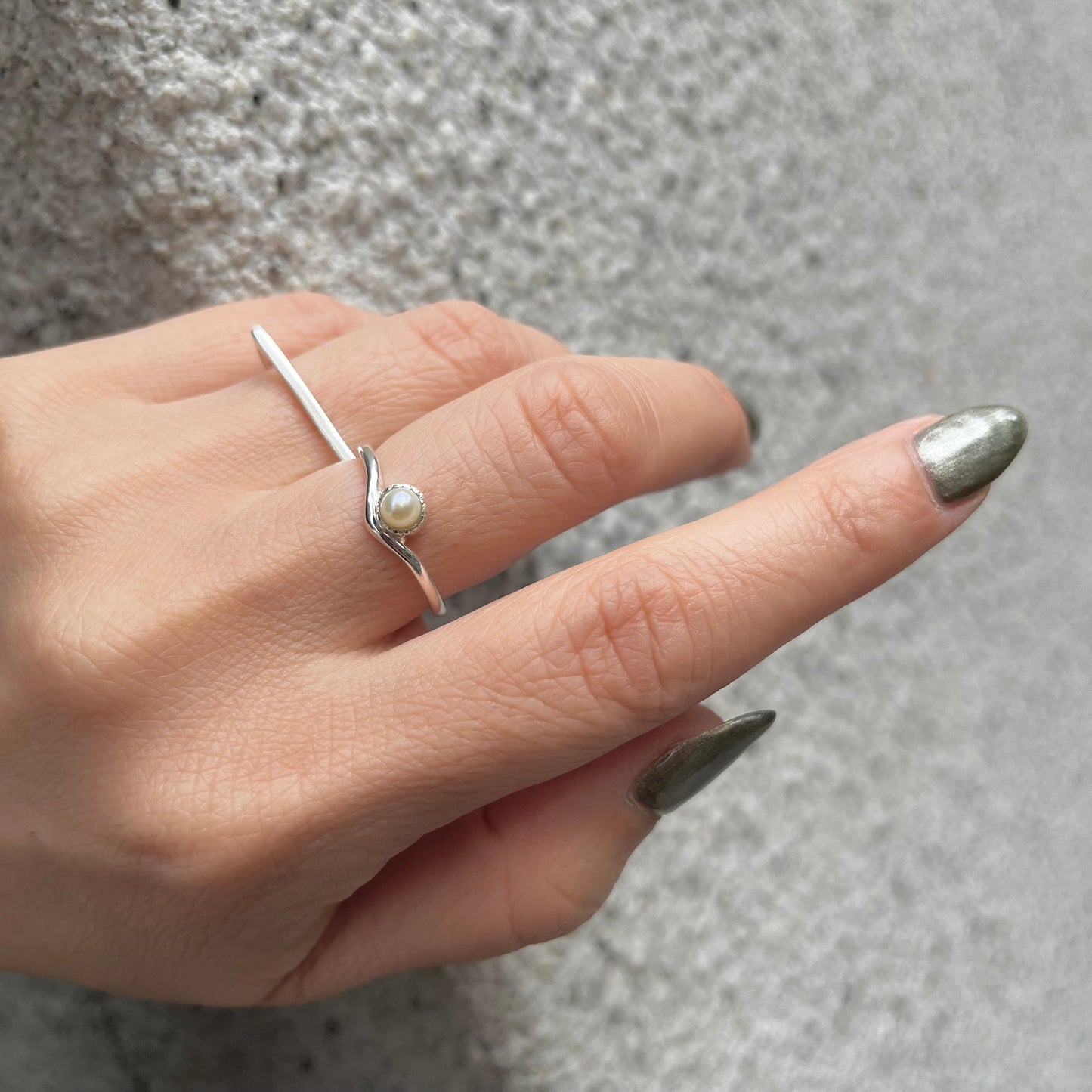 Silver925 V design ring 5