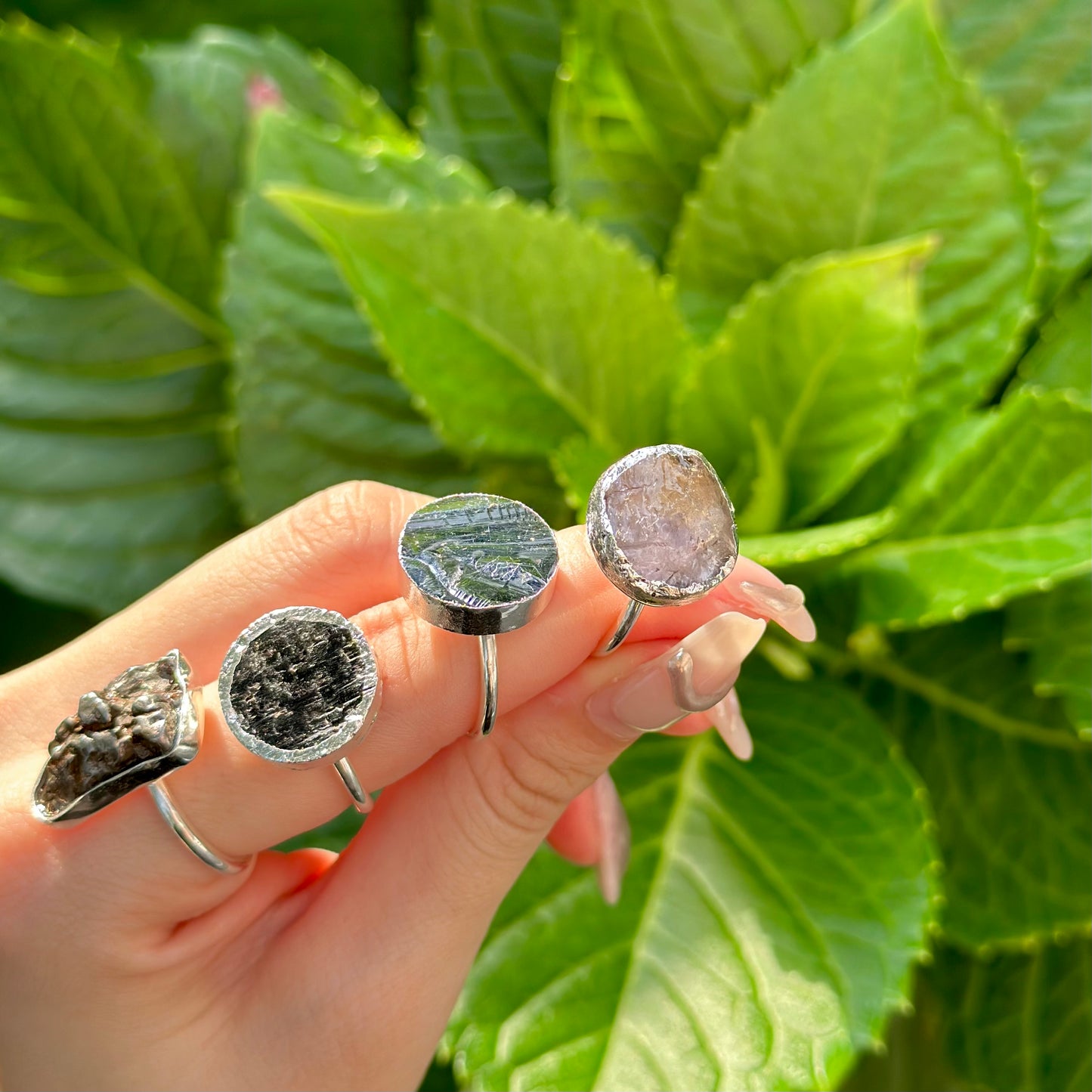 Silver925 rough cut ring