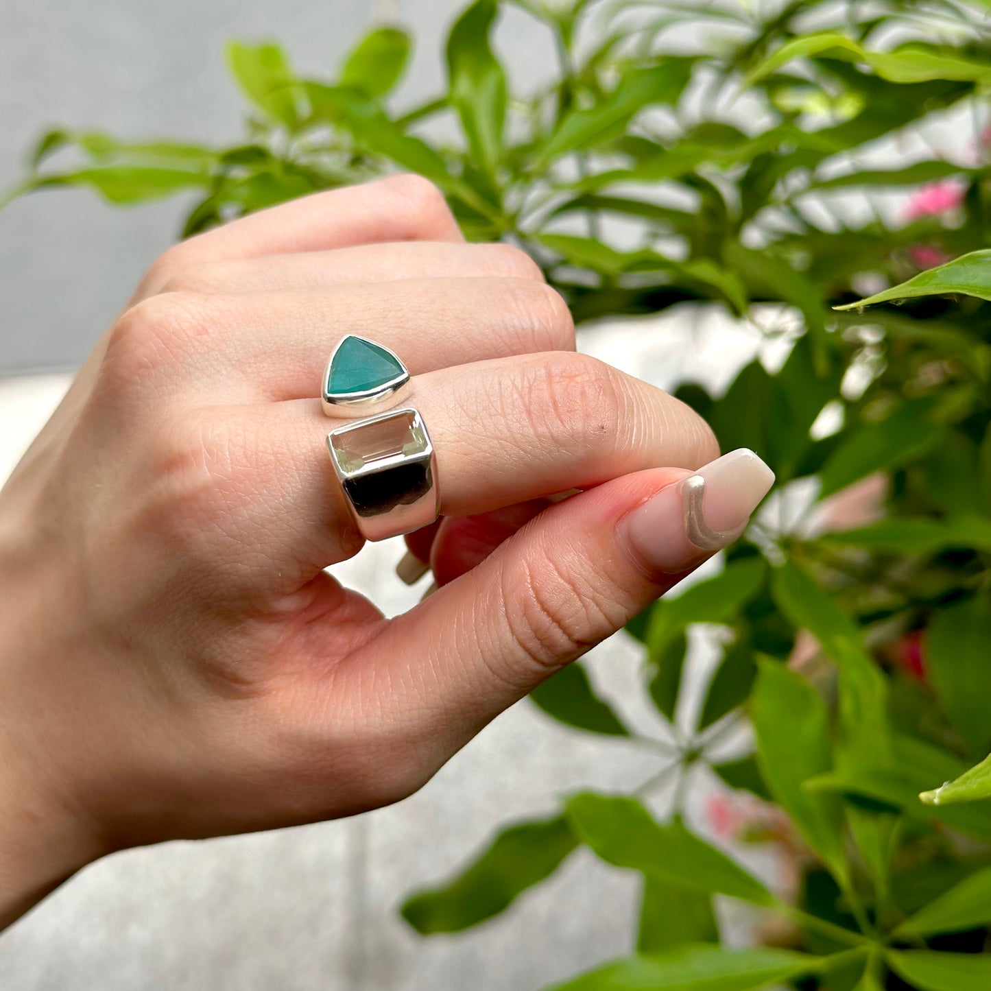 Silver925 2stone ring 9
