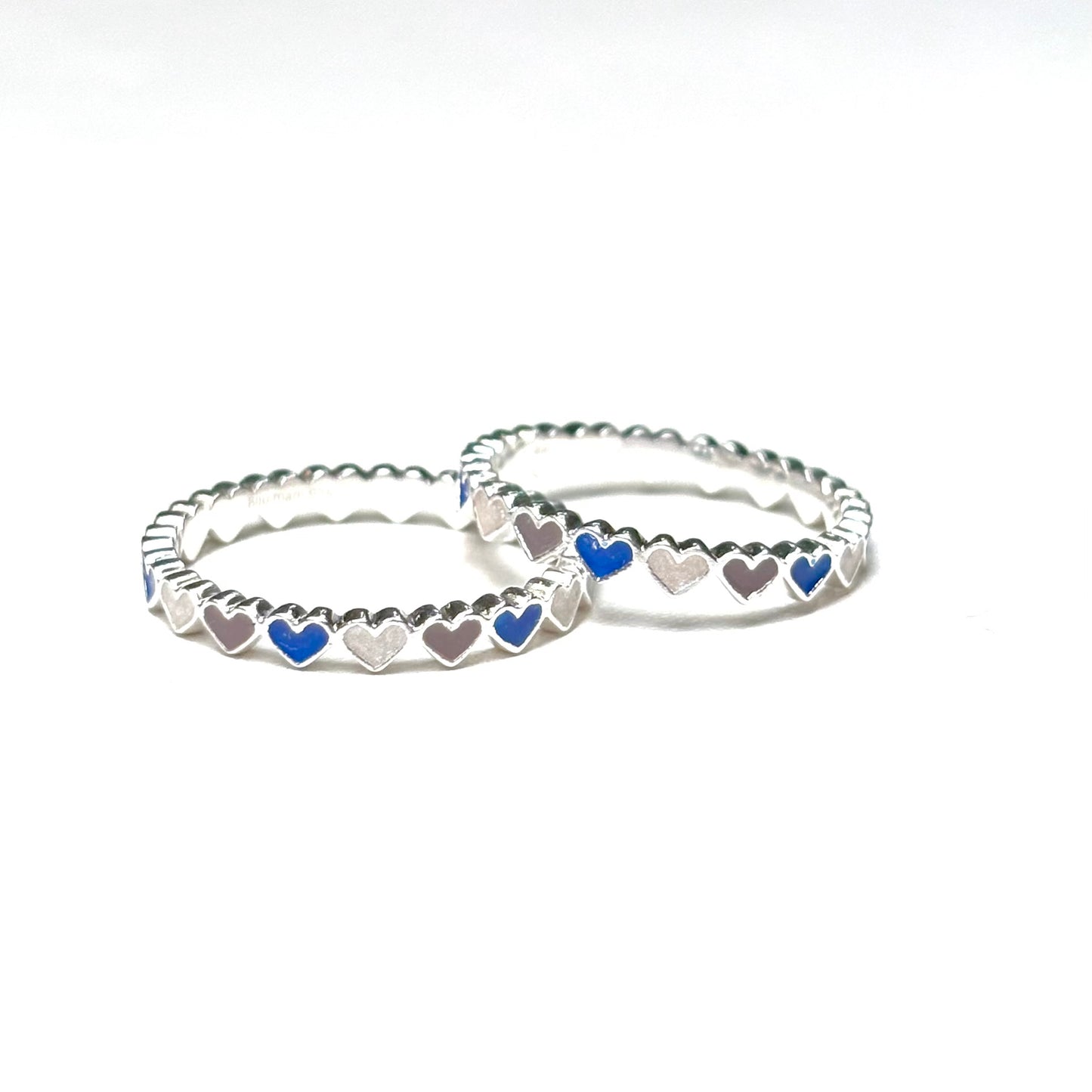 Heart enamel ring 4