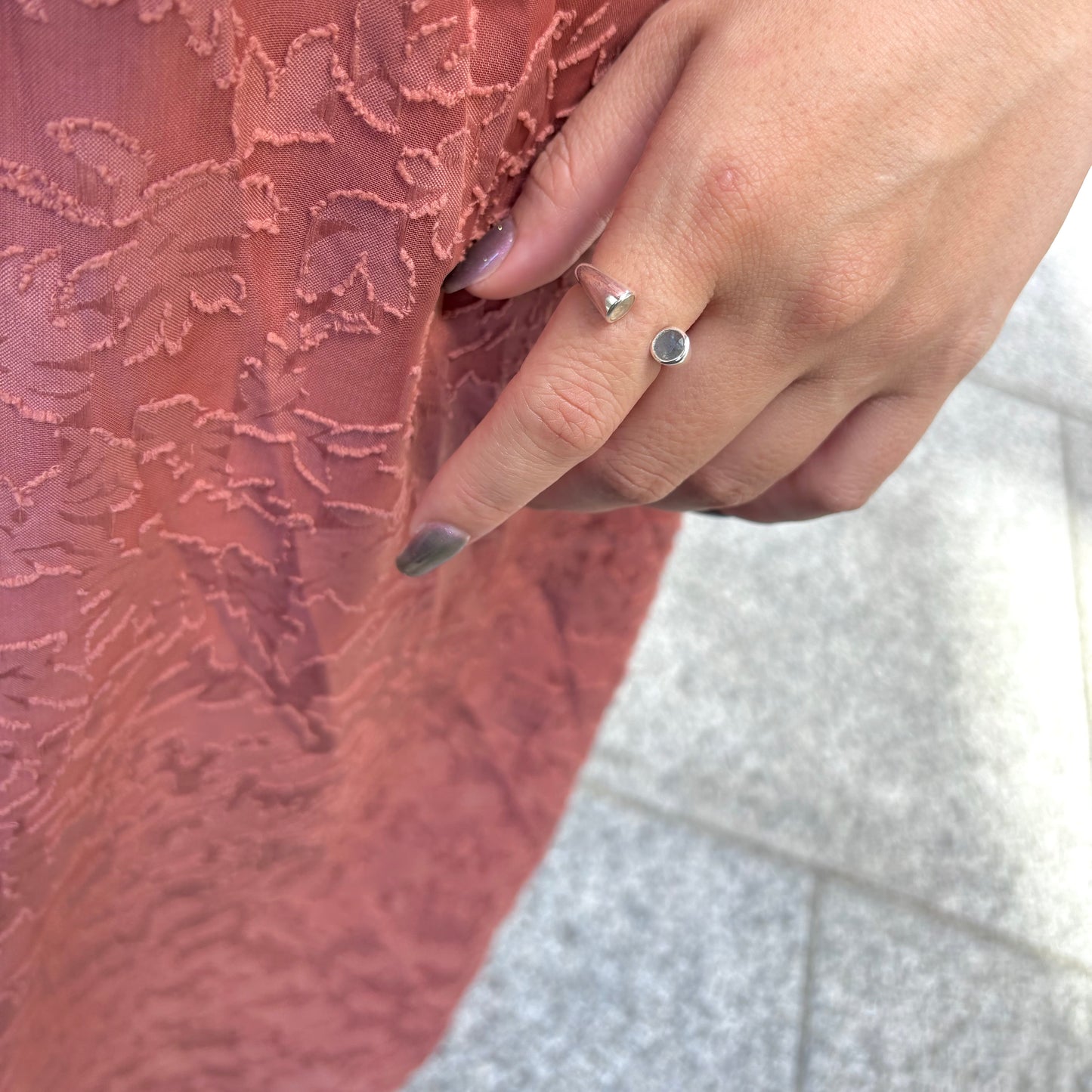 Silver925 2stone ring 19