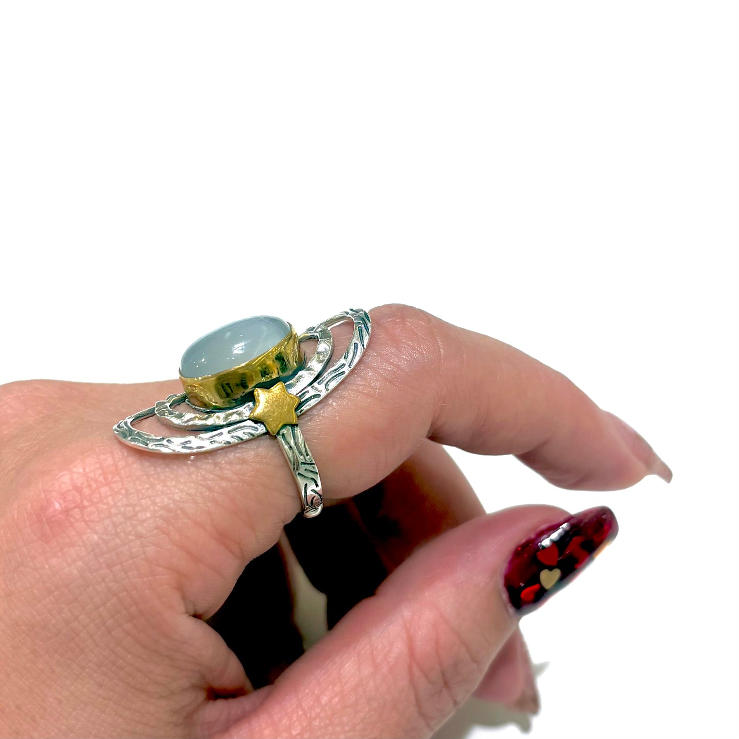 Silver925×Brass star design ring