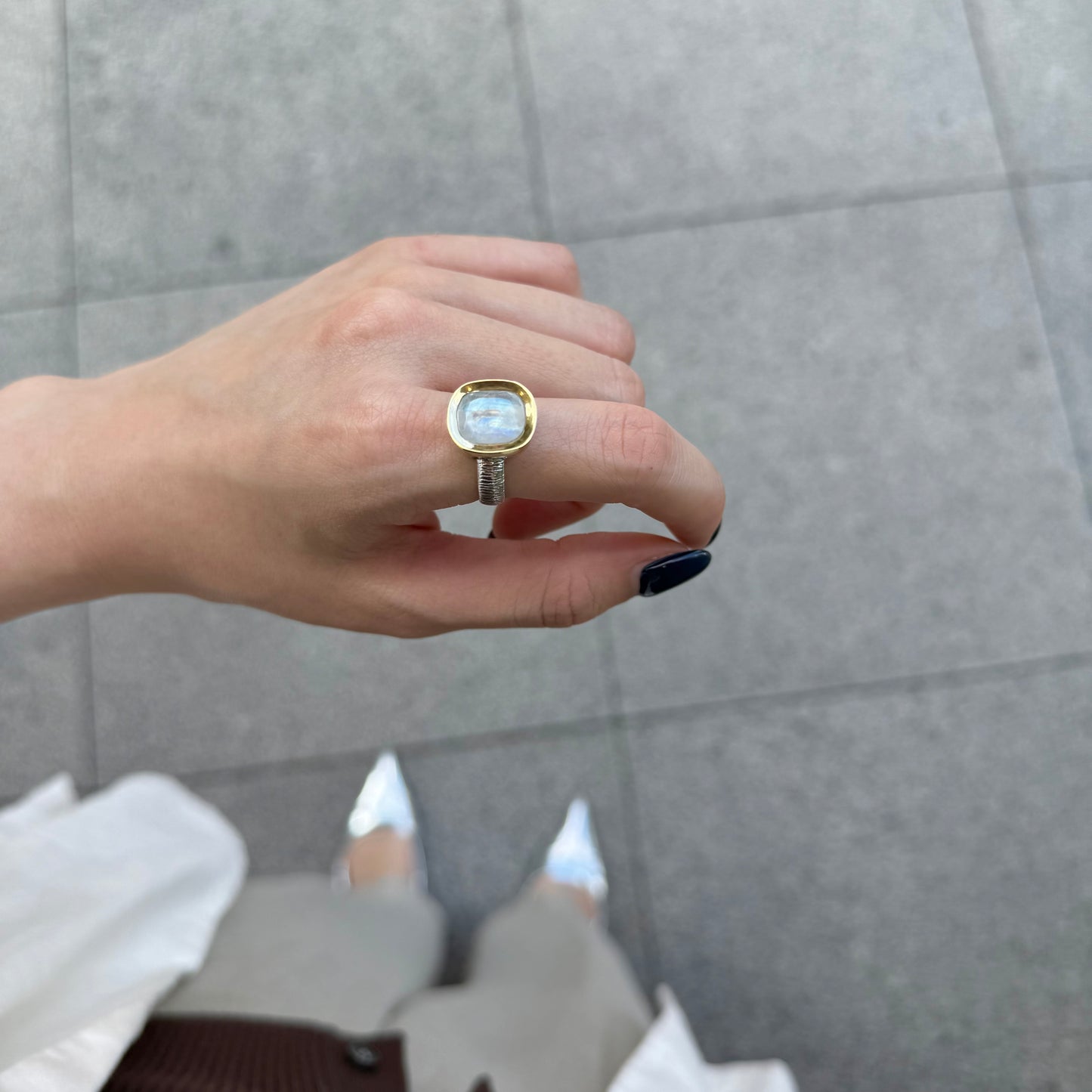 Silver925×Brass design ring 10