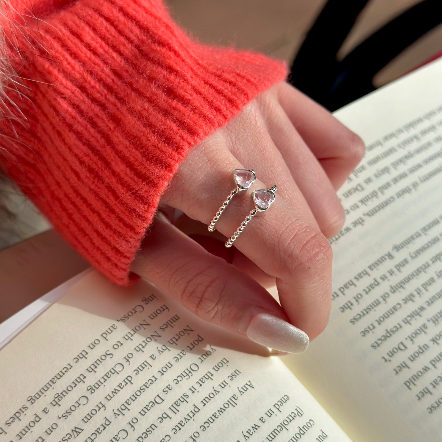 Silver925 Heart petit ring 2