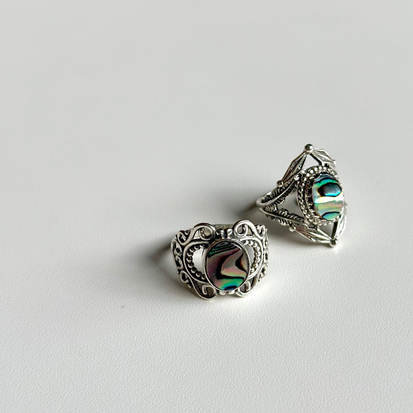 Abalone shell ring