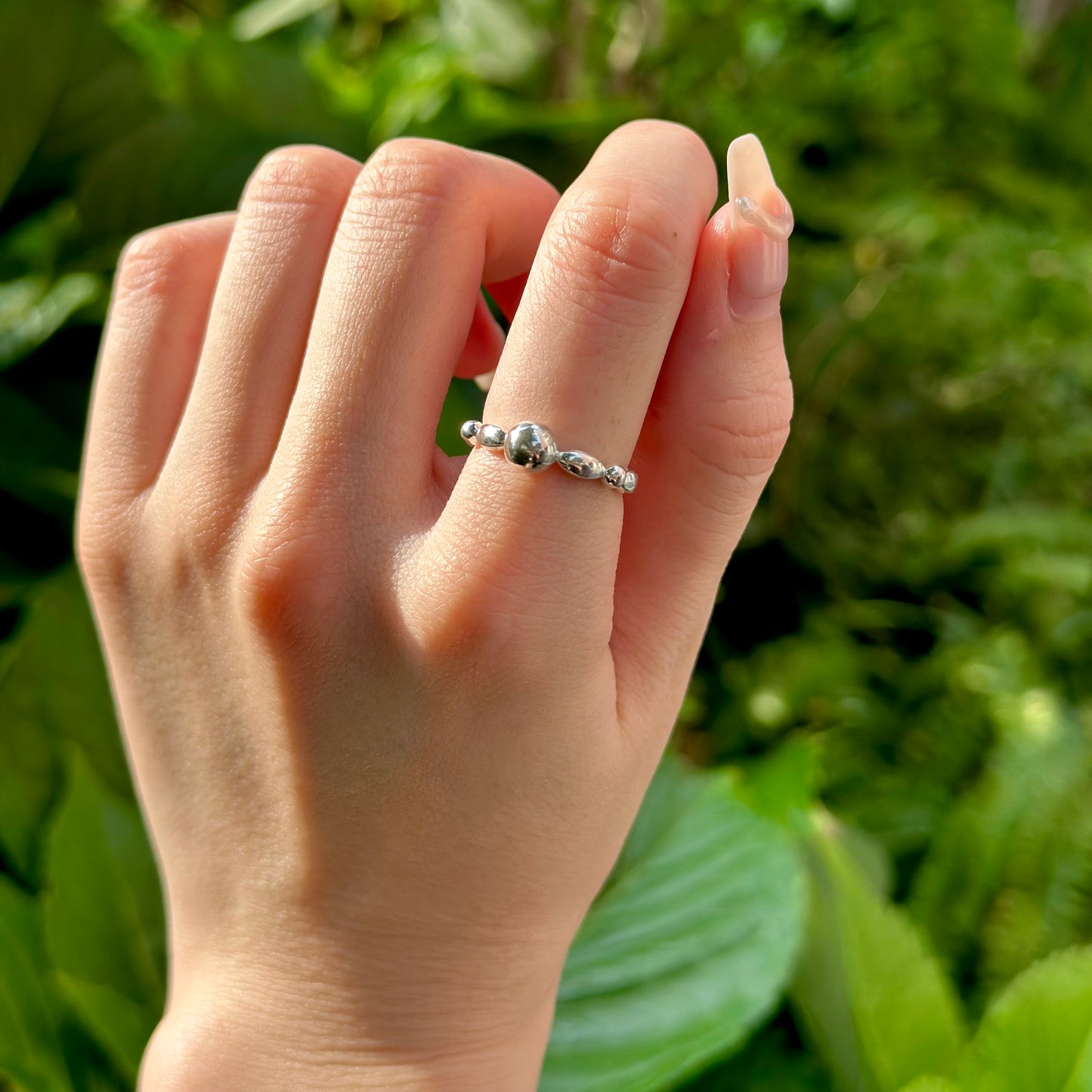 Silver925 ball plain ring 2