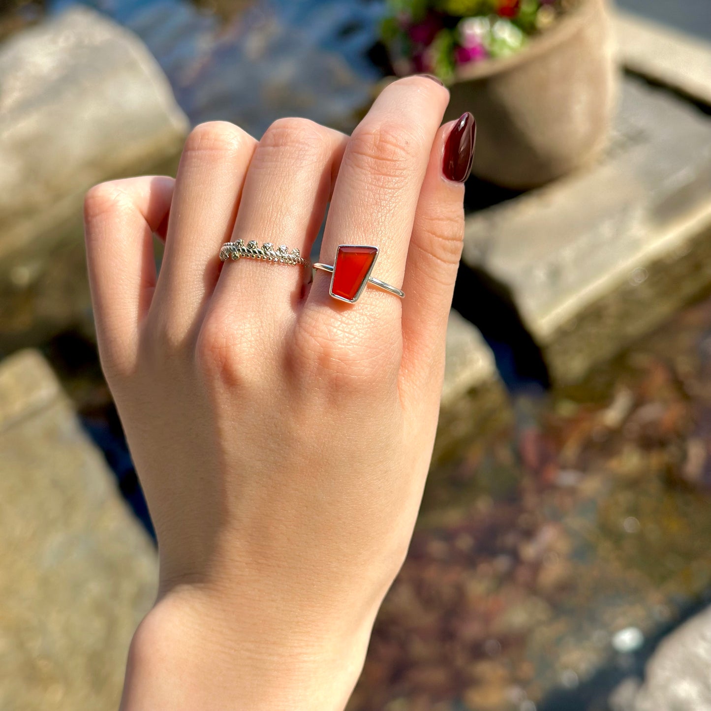 Silver925 1stone ring 23