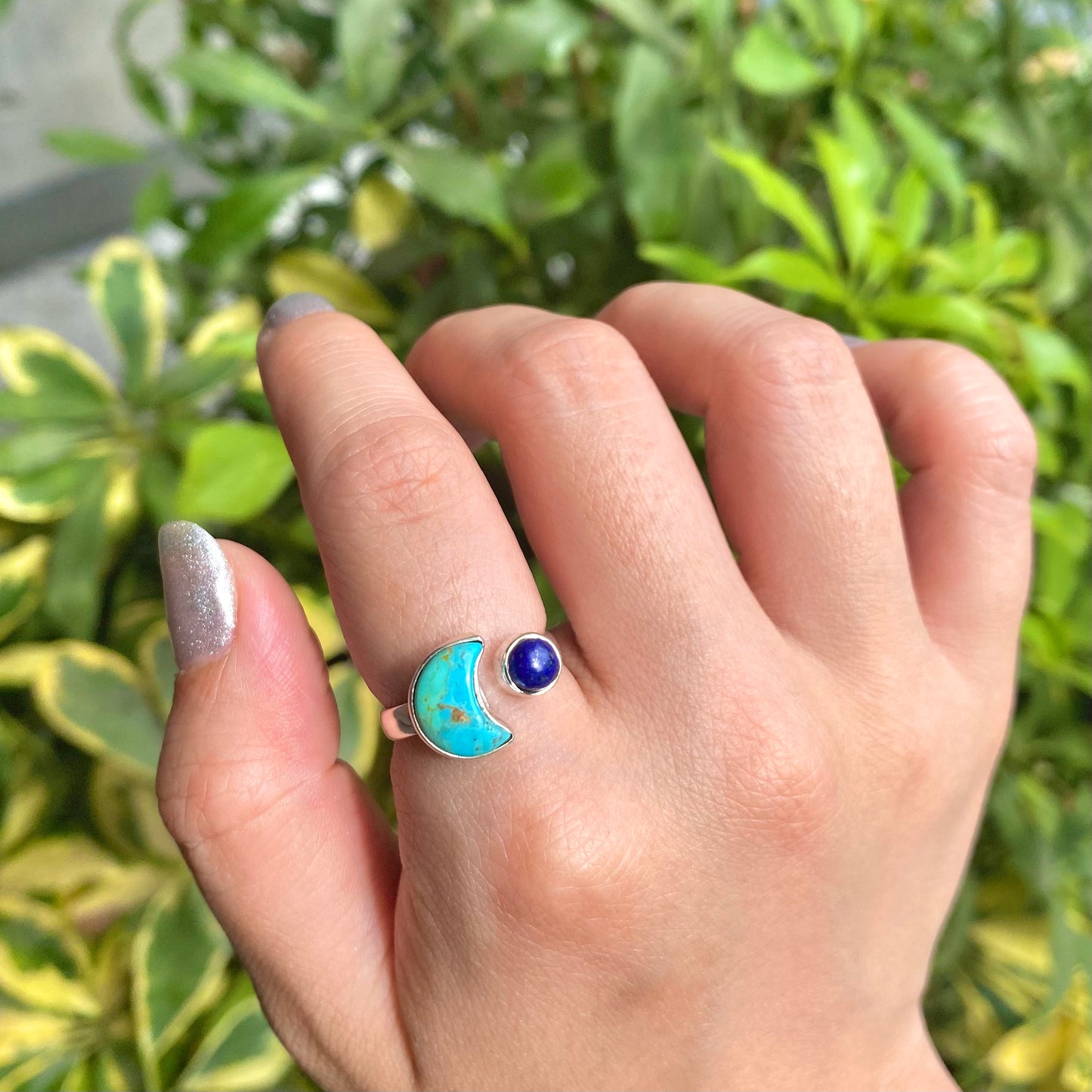 Moon design ring