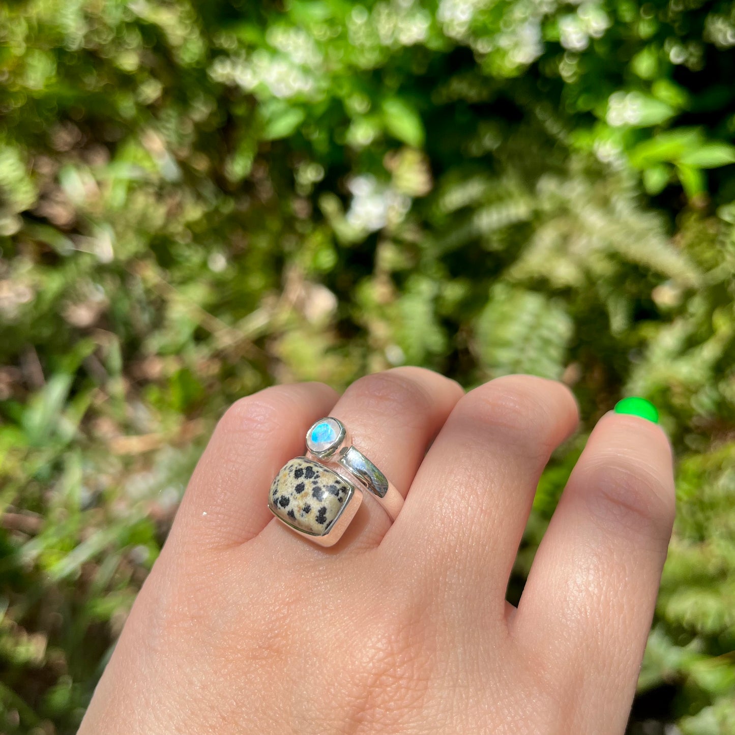 Silver925 2stone ring 7