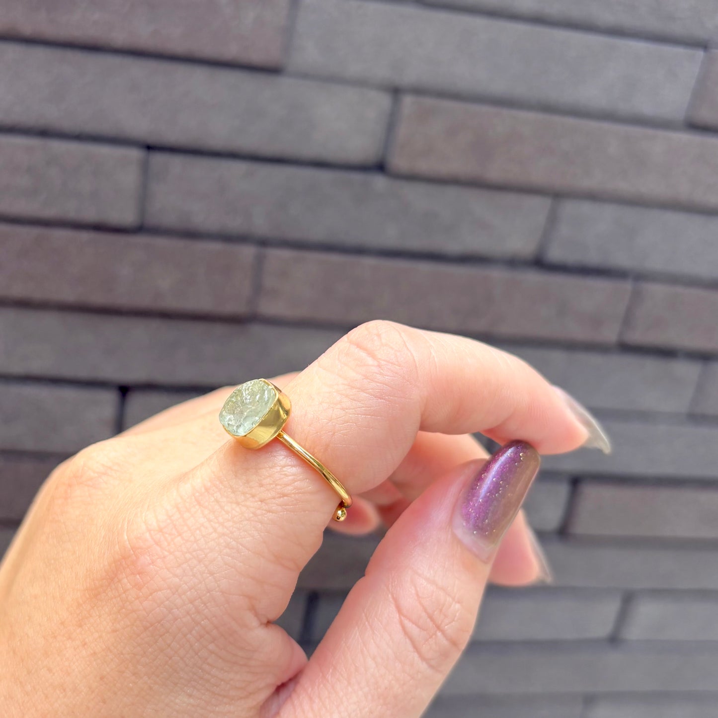 Brass roughcut ring