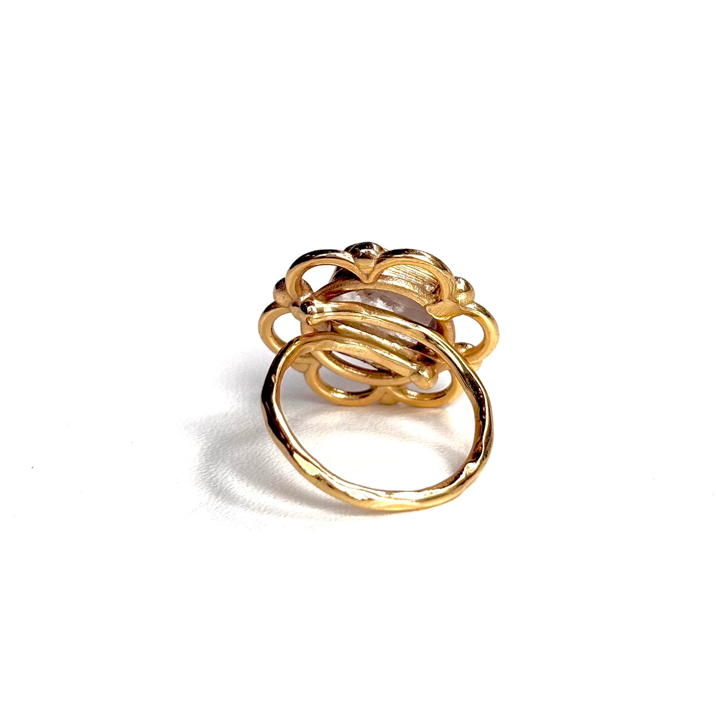 Brass flower design ring