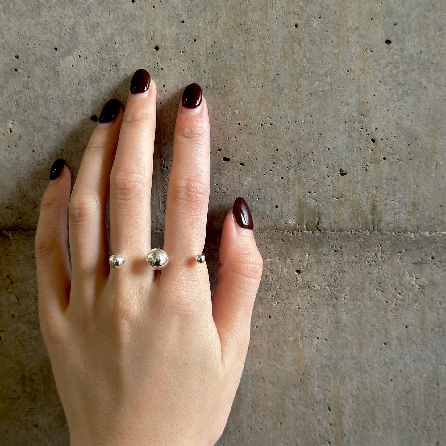 Silver925 2finger ring 3