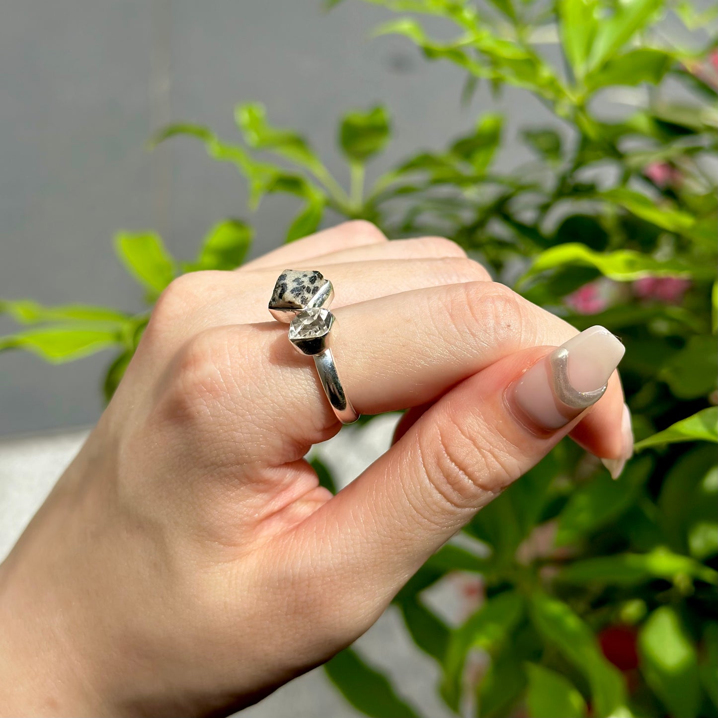 Silver925 2stone ring 8