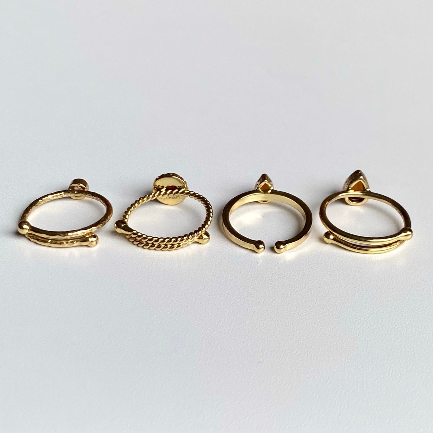 Brass petit ring〈orange〉