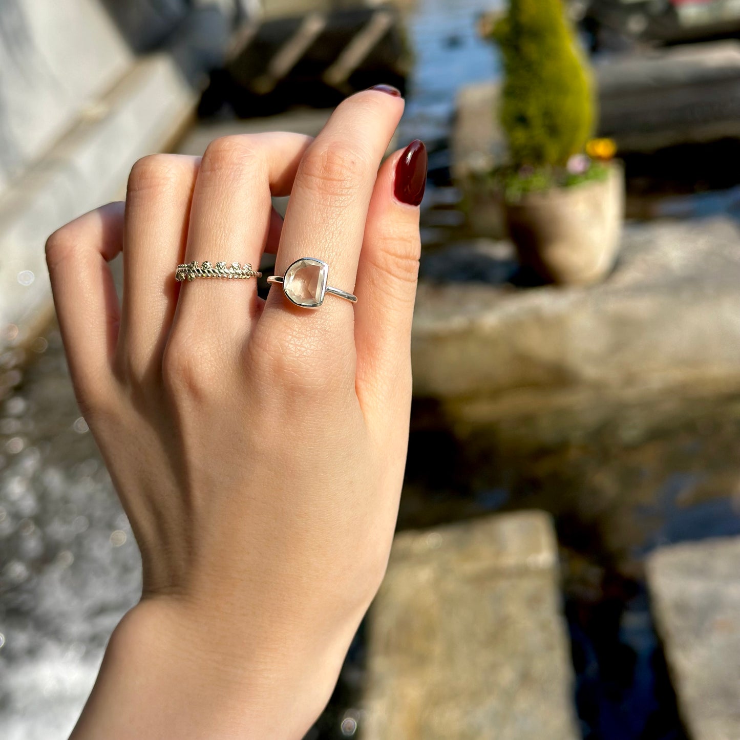 Silver925 1stone ring 24