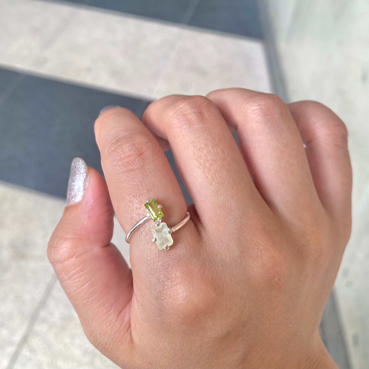 Silver925 2stone ring 10
