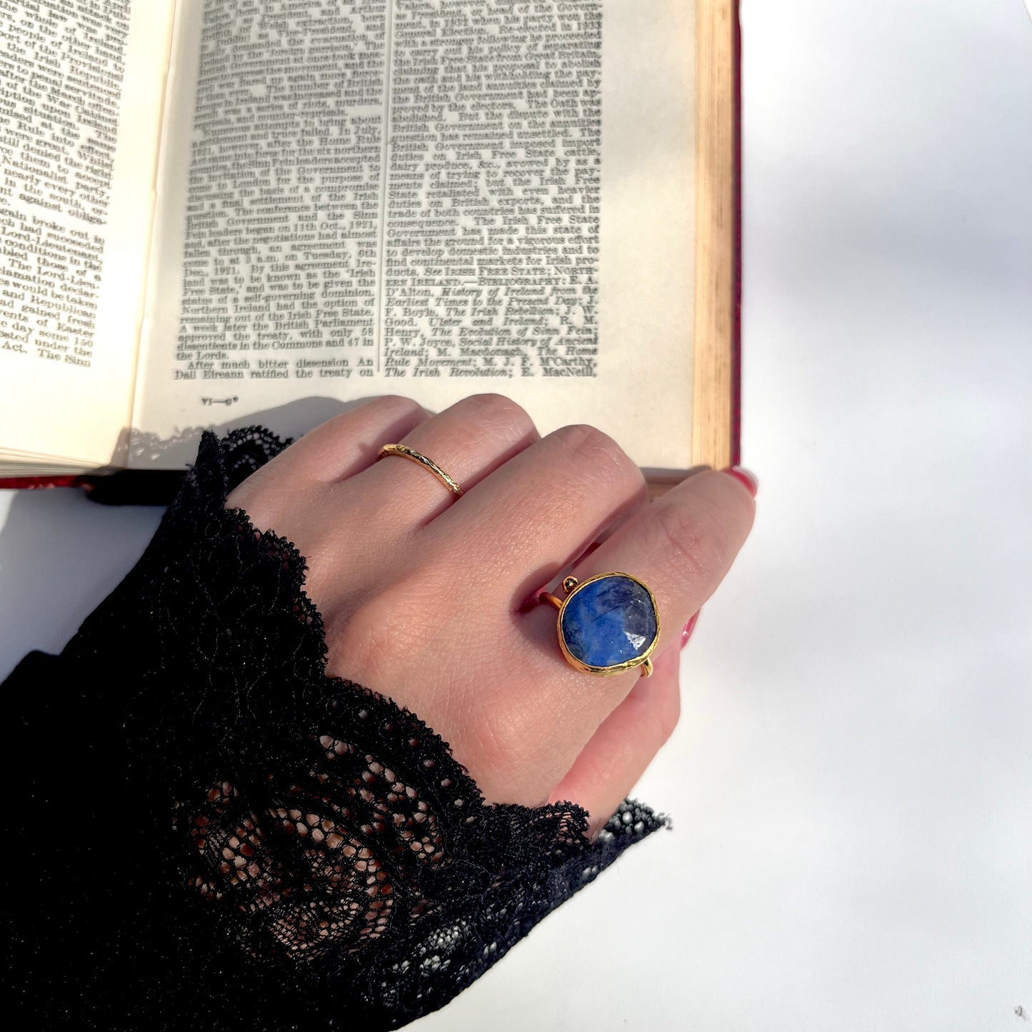 Brass 1stone ring 1