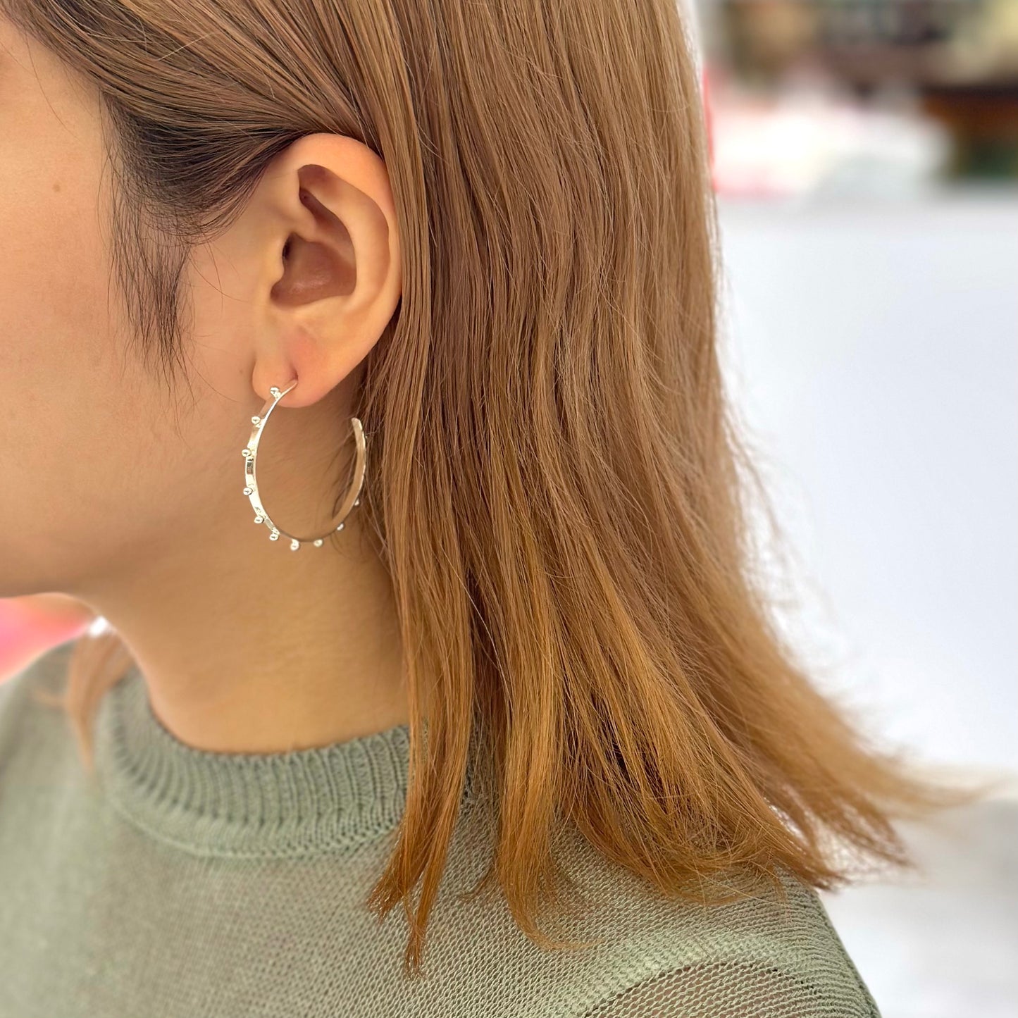 Silver925 plain pierce 4
