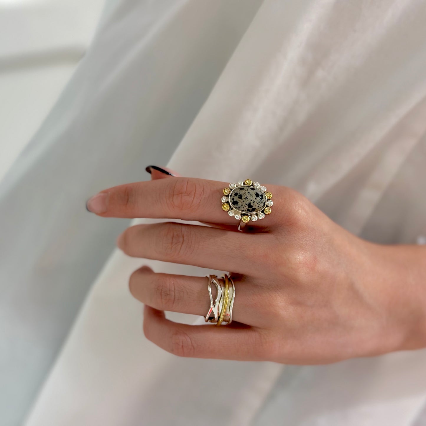 Silver925×Brass design ring