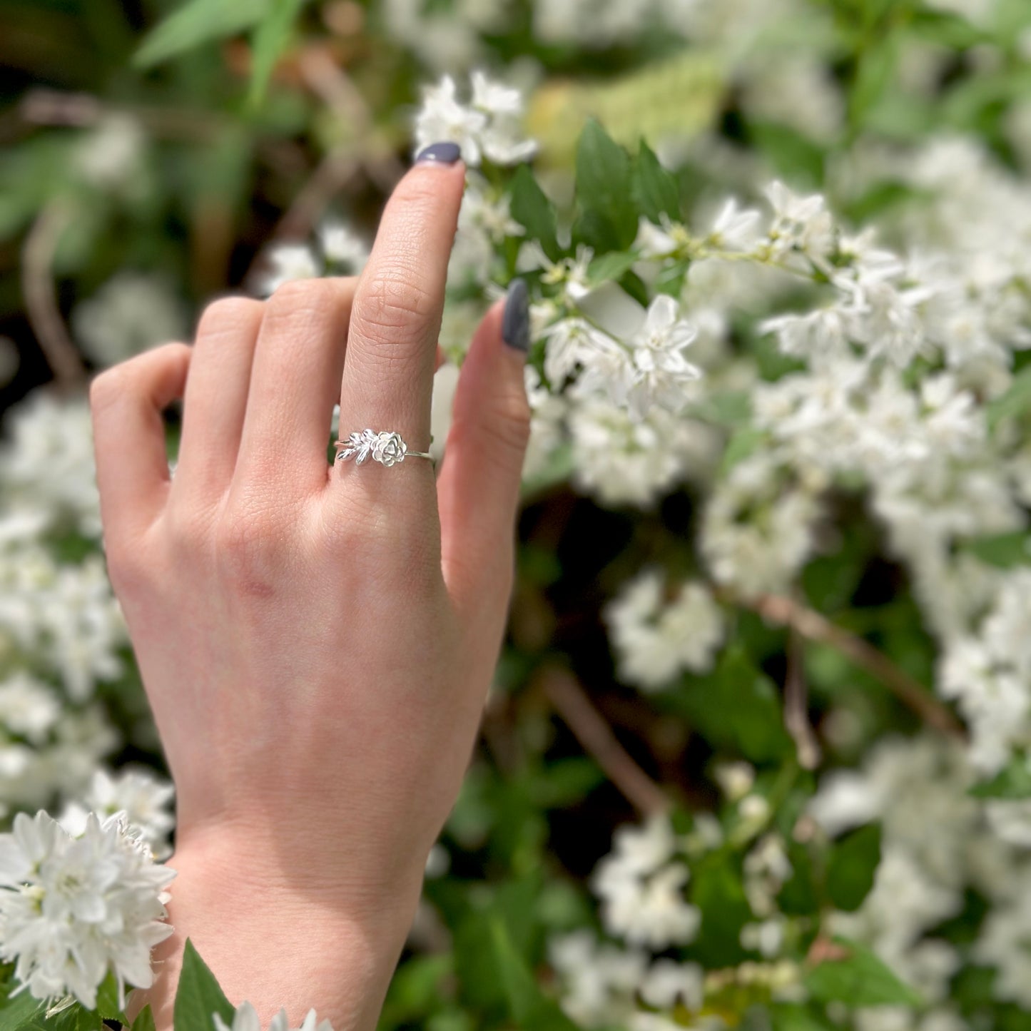 Rose plain ring 6