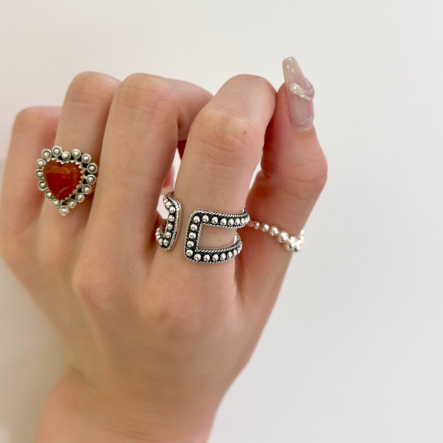 【poco】Silver925 plain ring 2