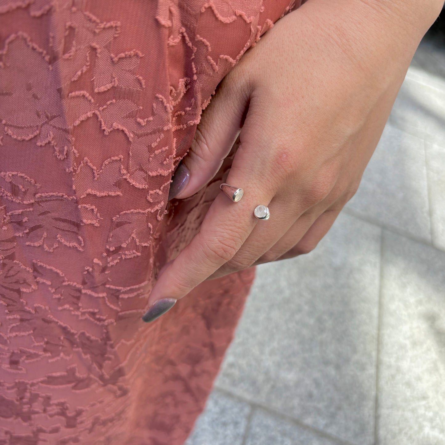 Silver925 2stone ring 19