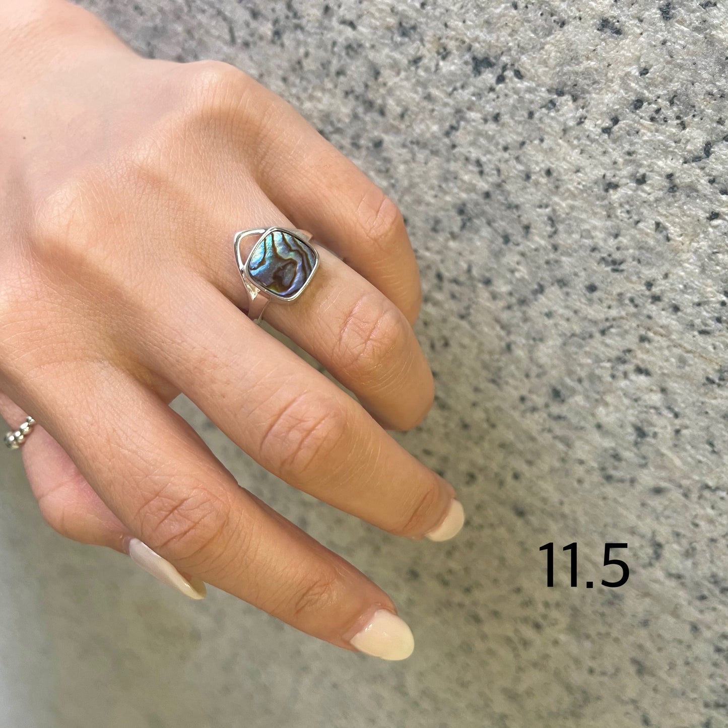 Abalone shell ring 3
