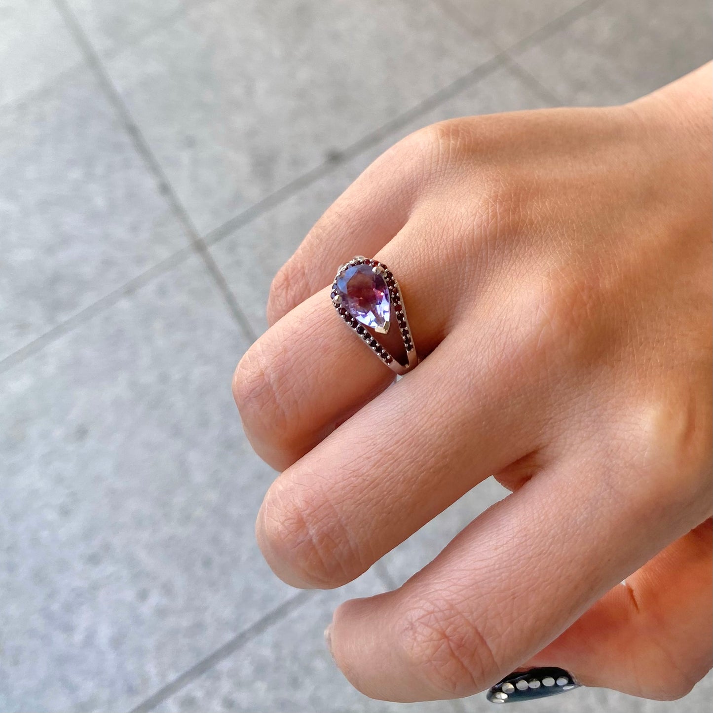 【Biju mam poco】Fluorite design ring