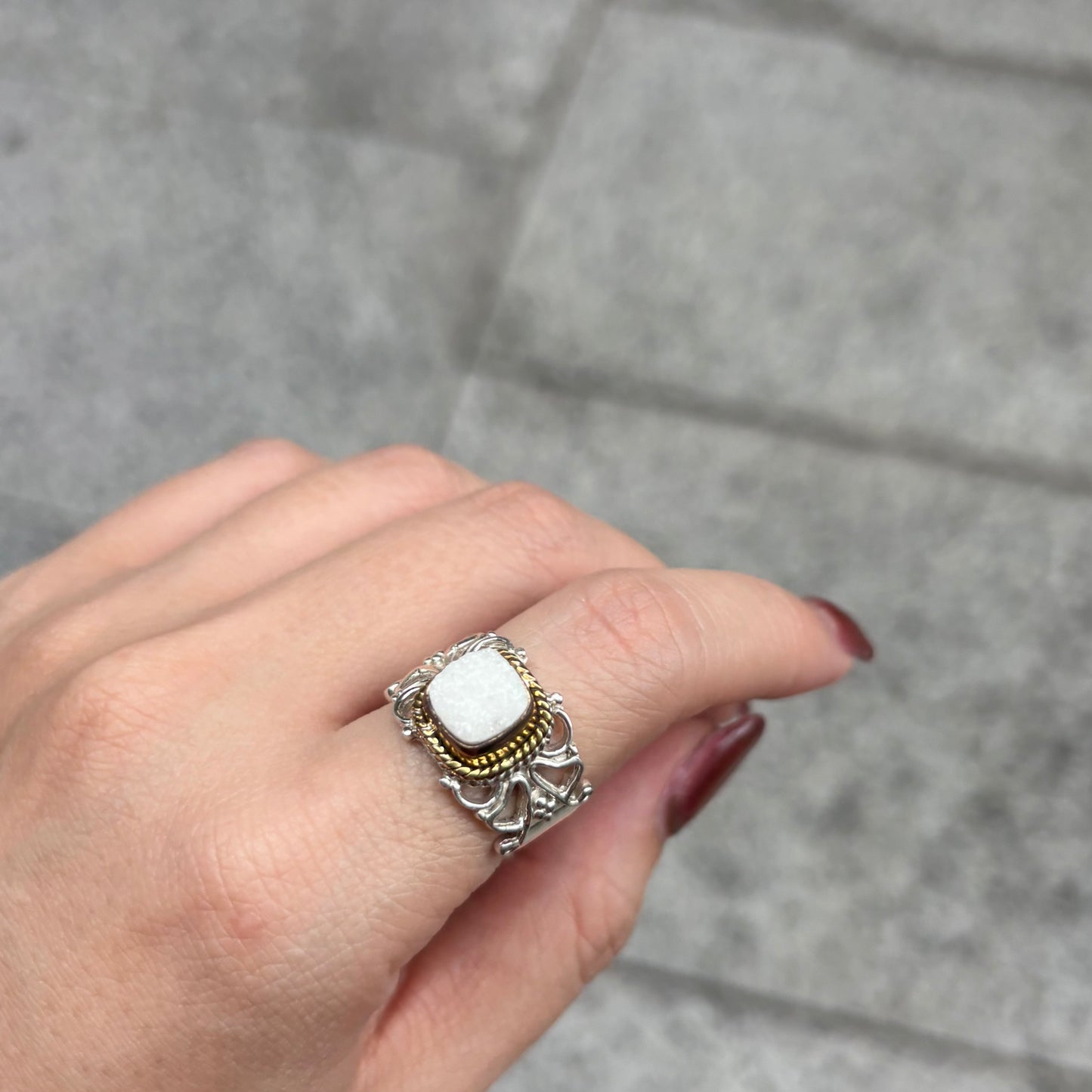 Connect ring〈 Druzy 〉