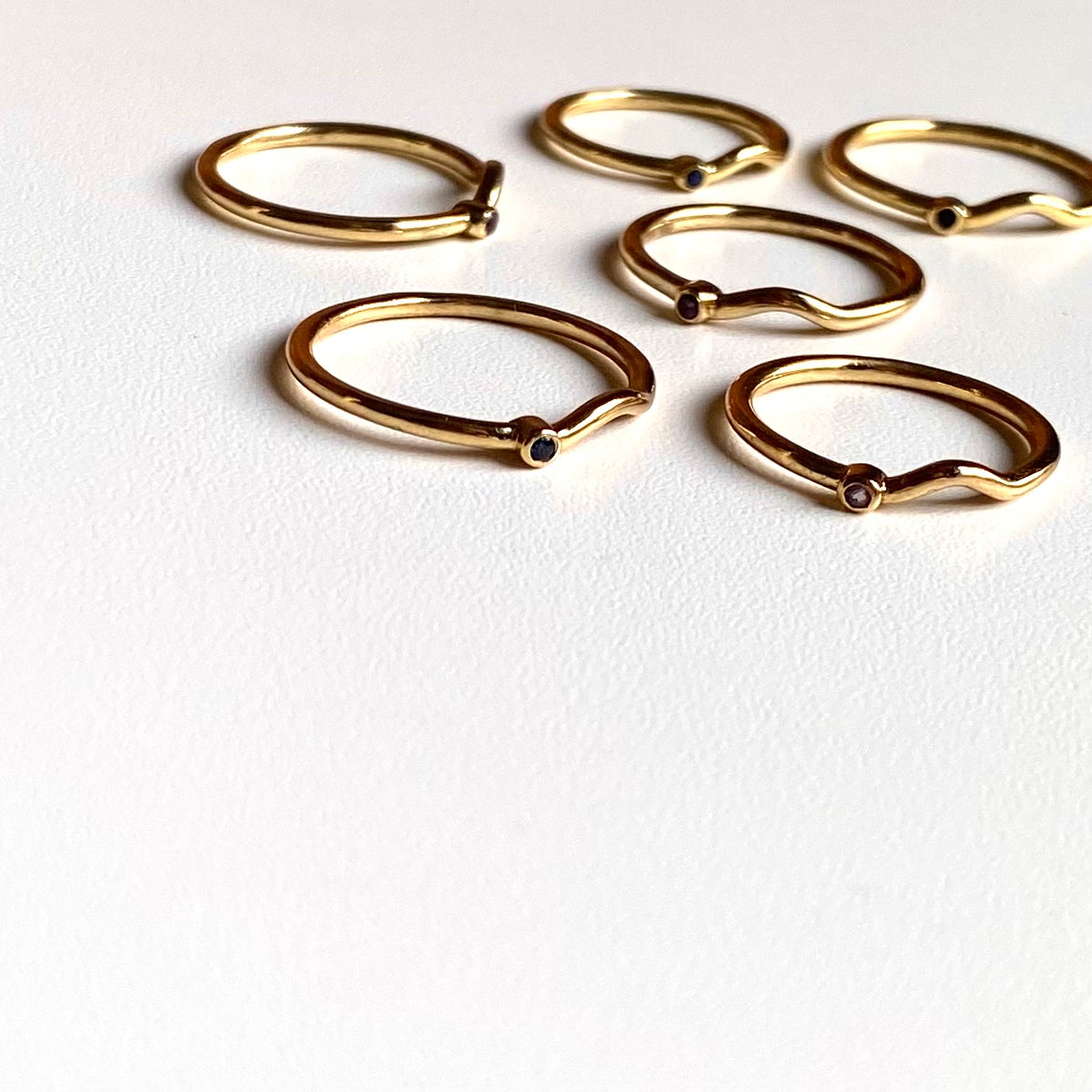 Brass petit wave ring 1