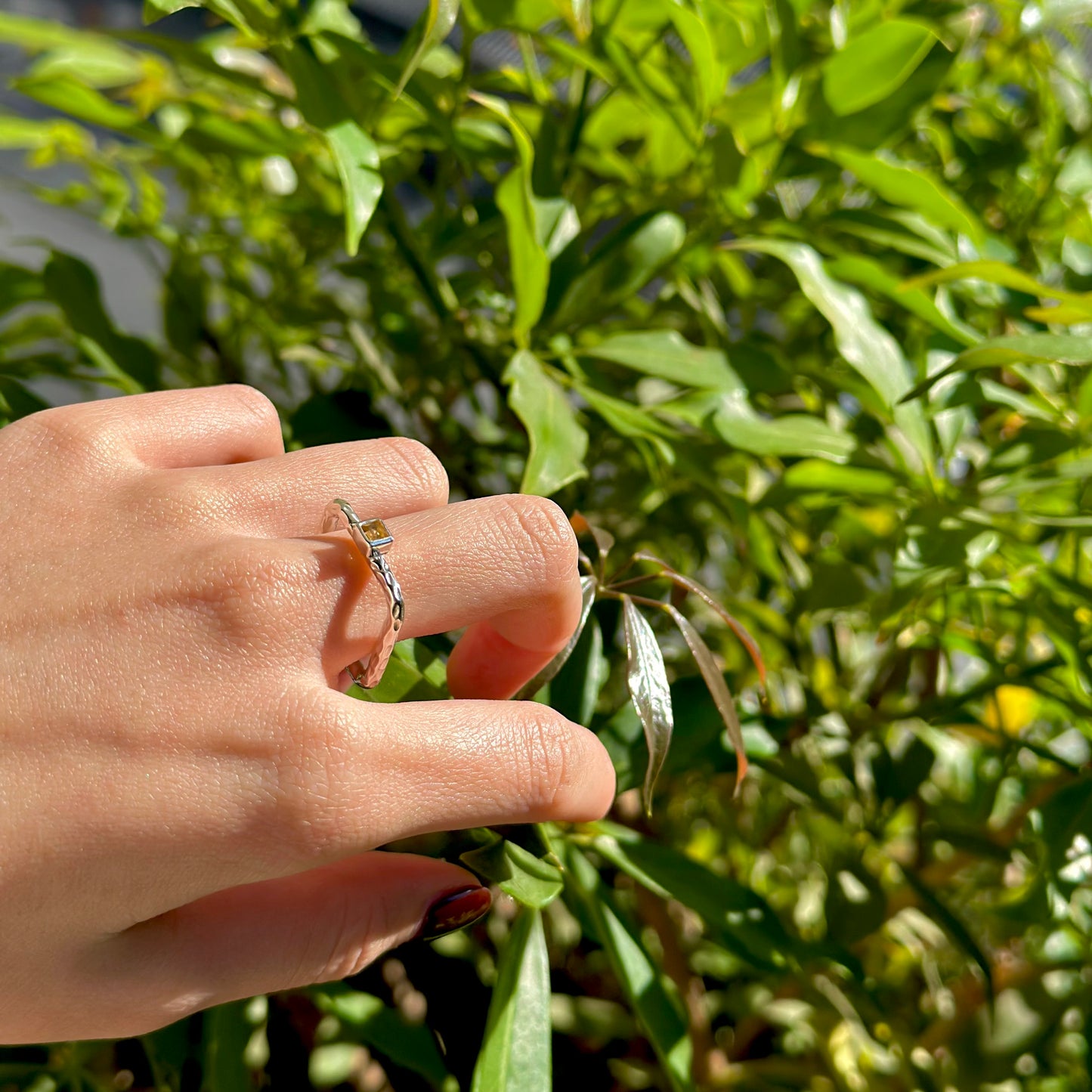 Silver925 square petit ring