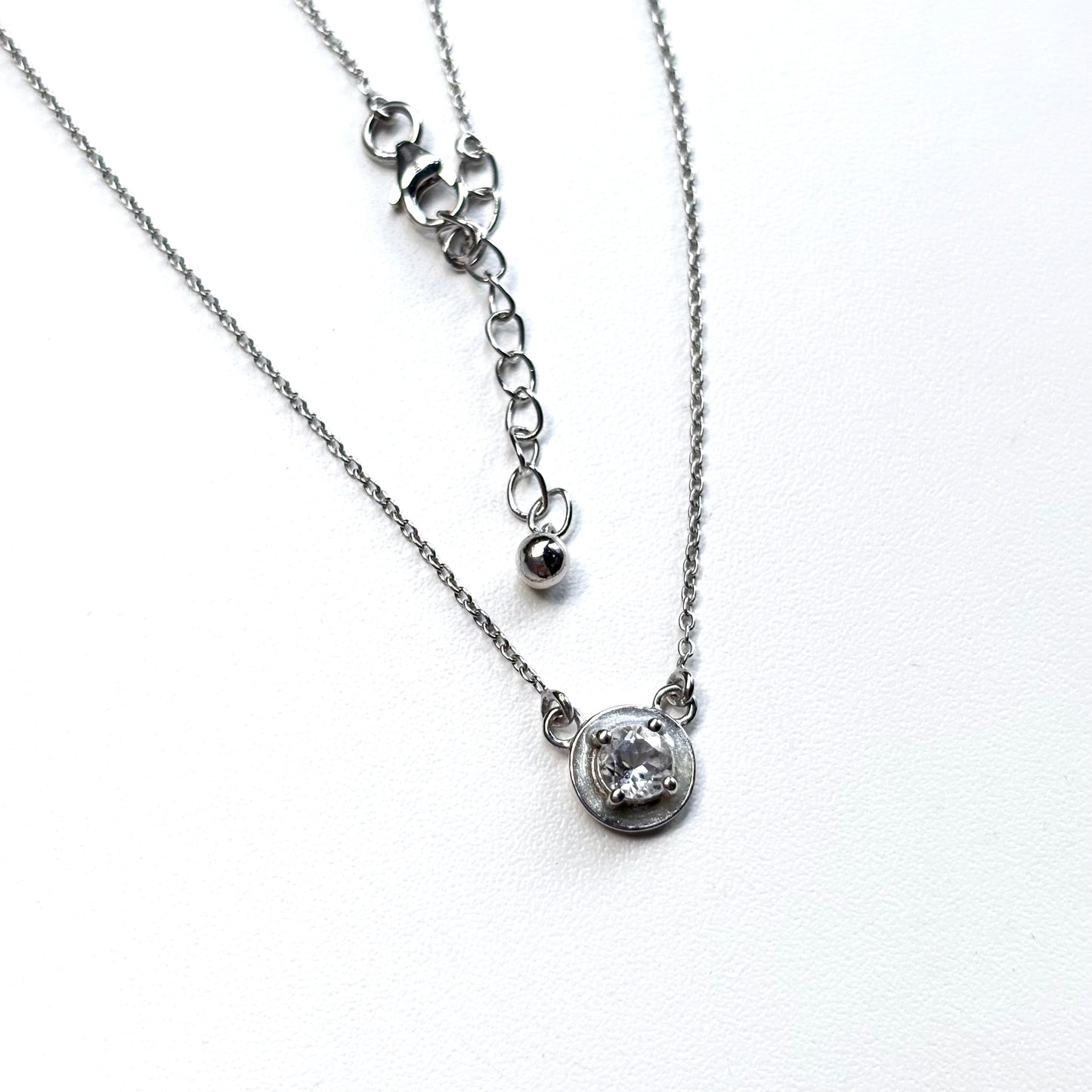 Enamel × stone necklace