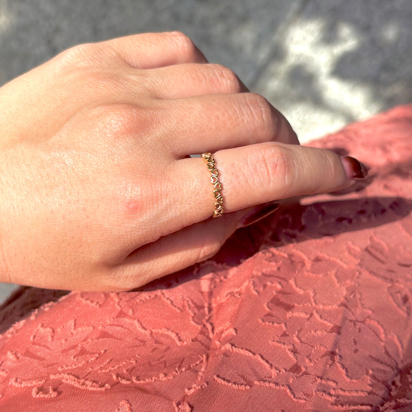 Brass Heart plain ring 1