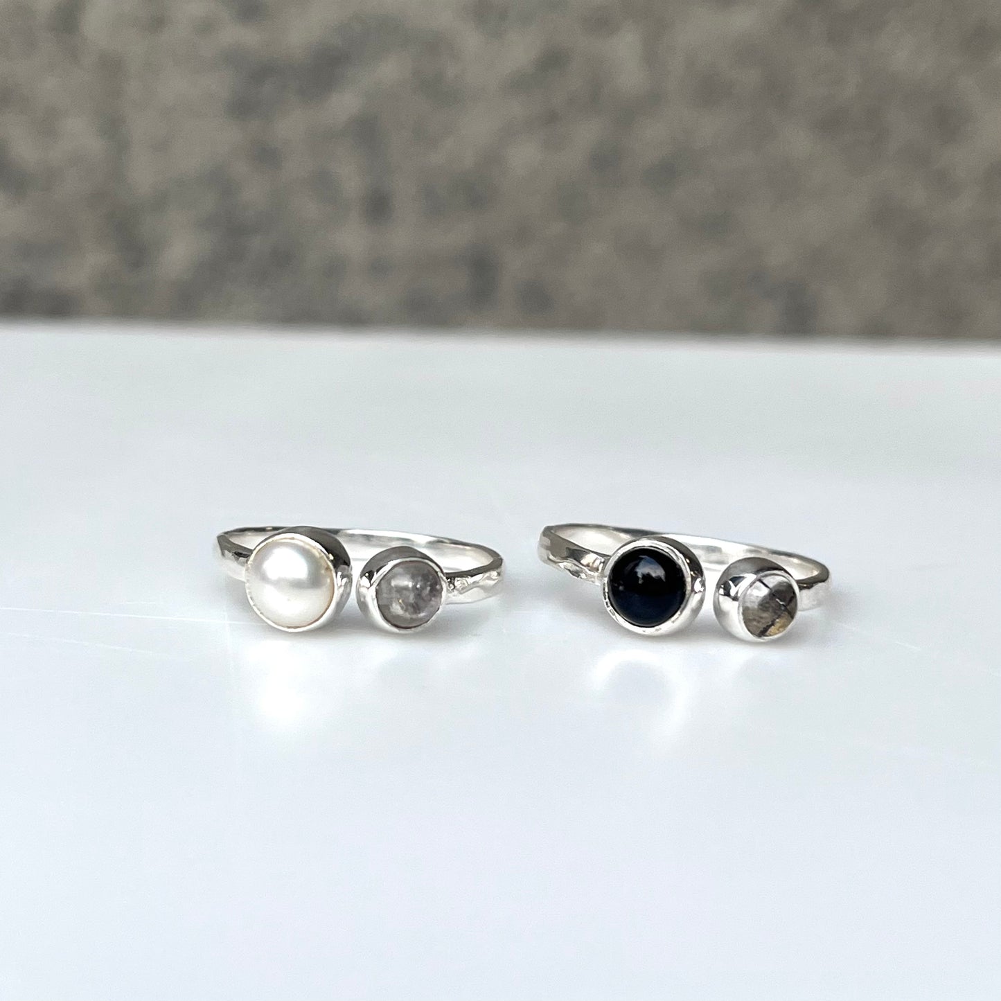 Silver925 2stone ring 19