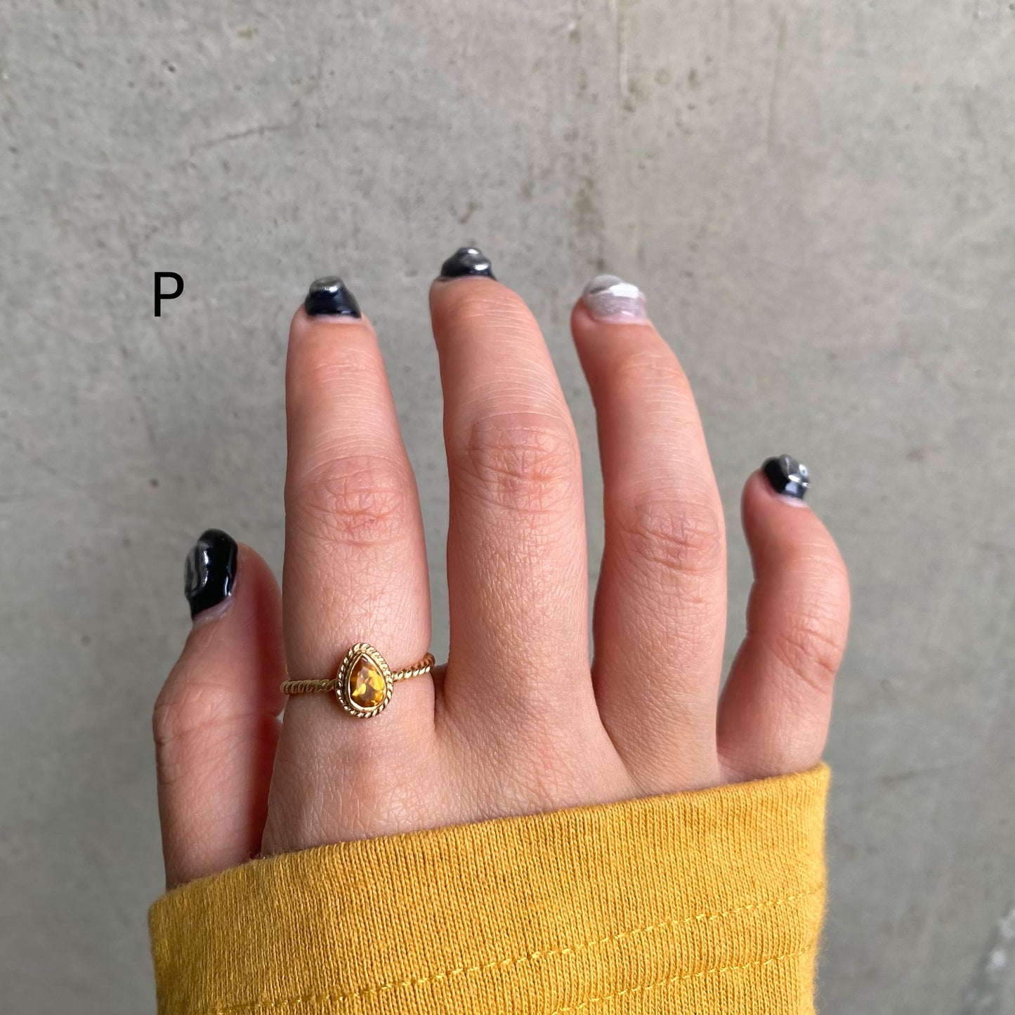 Brass petit ring〈yellow〉