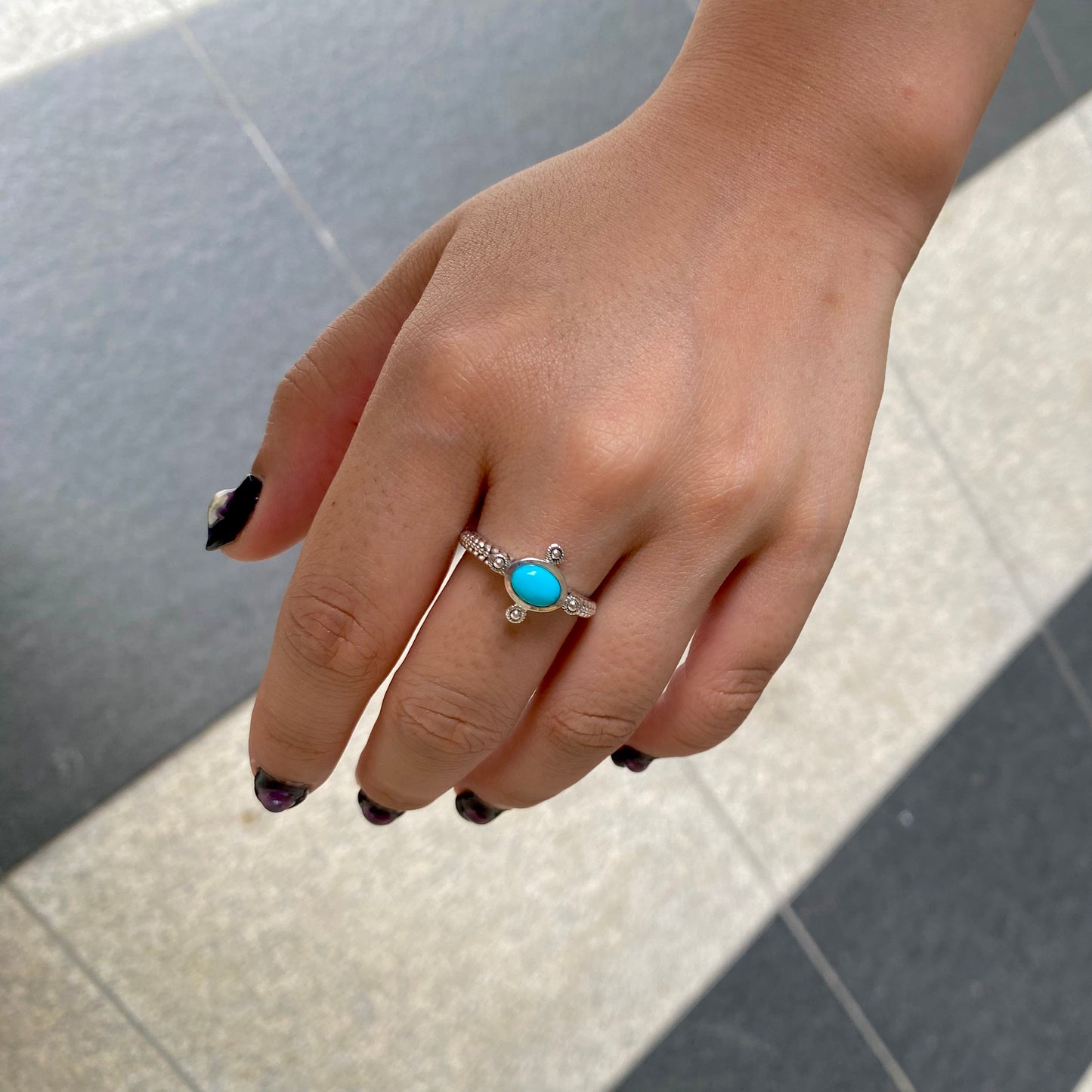 【poco】Turquoise design ring 1