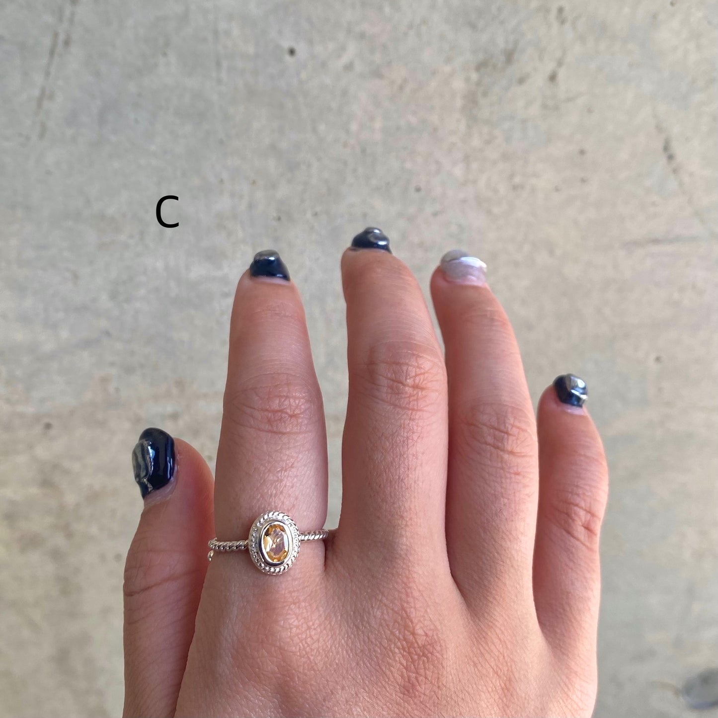 Silver925 petit ring〈yellow〉