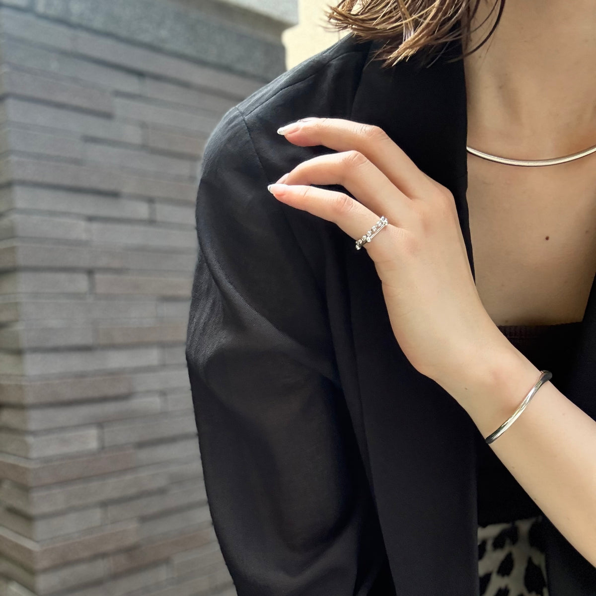 Silver925 plain ring〈Pentagon〉