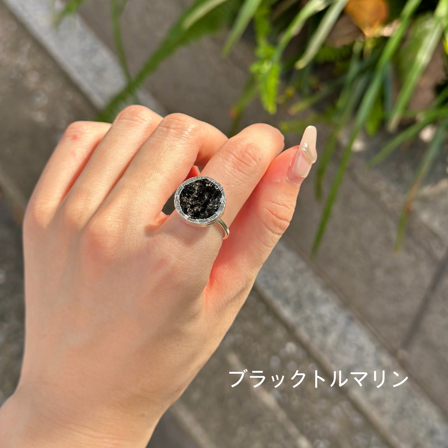 Silver925 rough cut ring