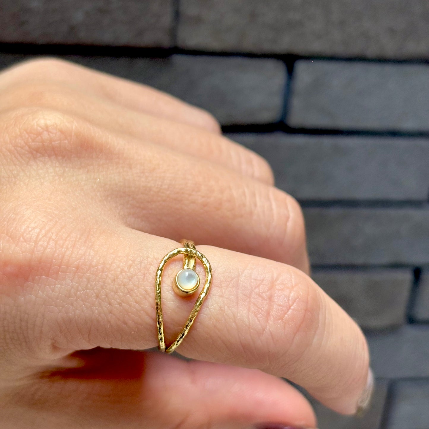 Brass design ring 7