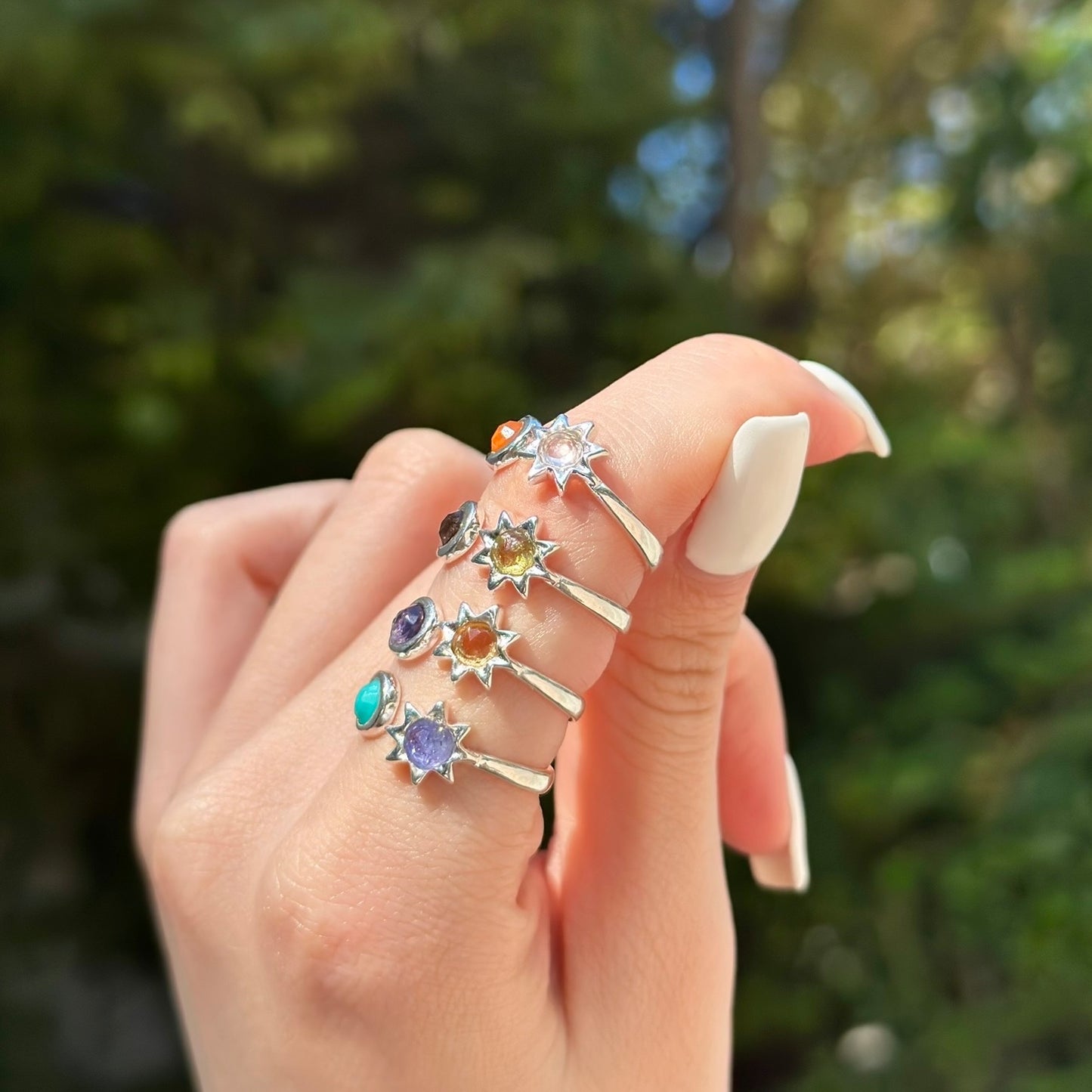 Silver925 2stone ring 5