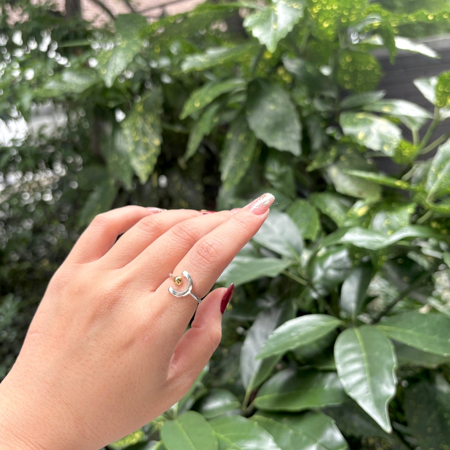 Moon plain ring 4