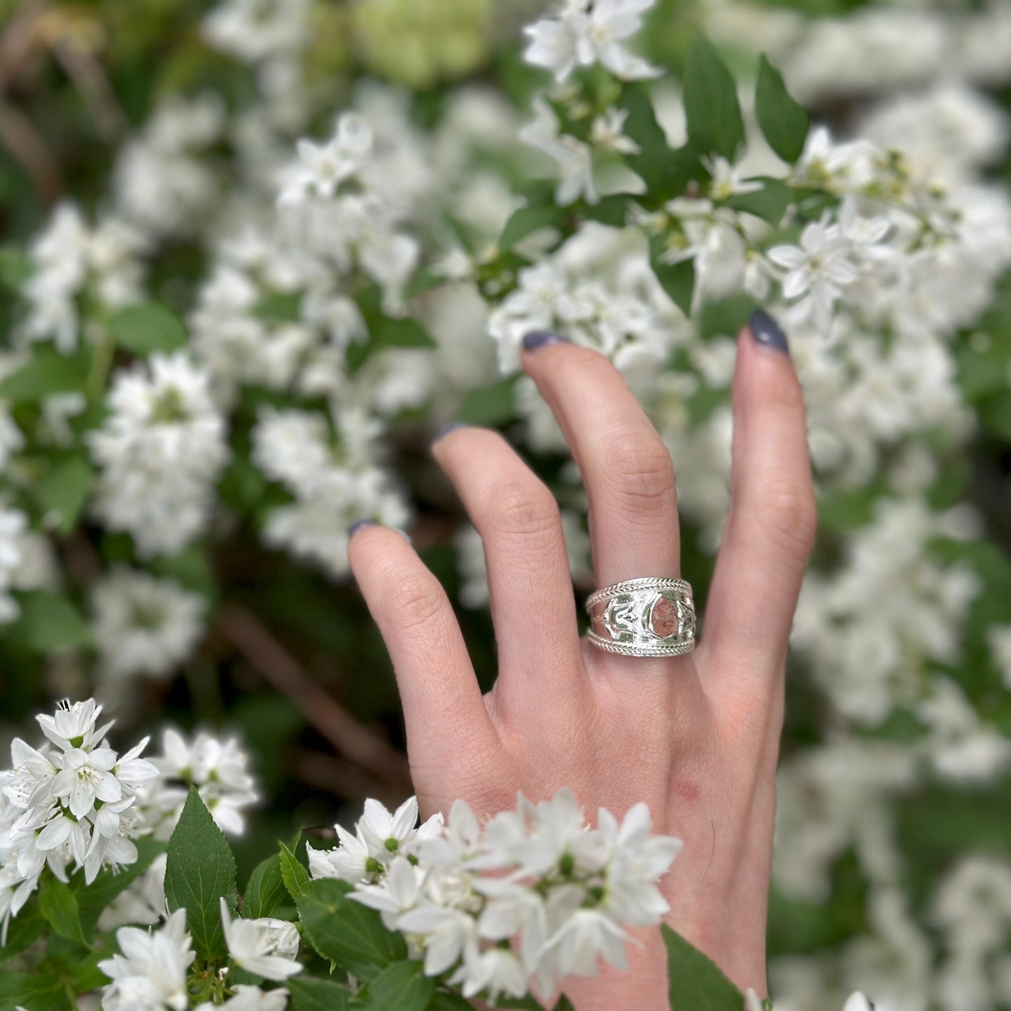 Flower design ring 11