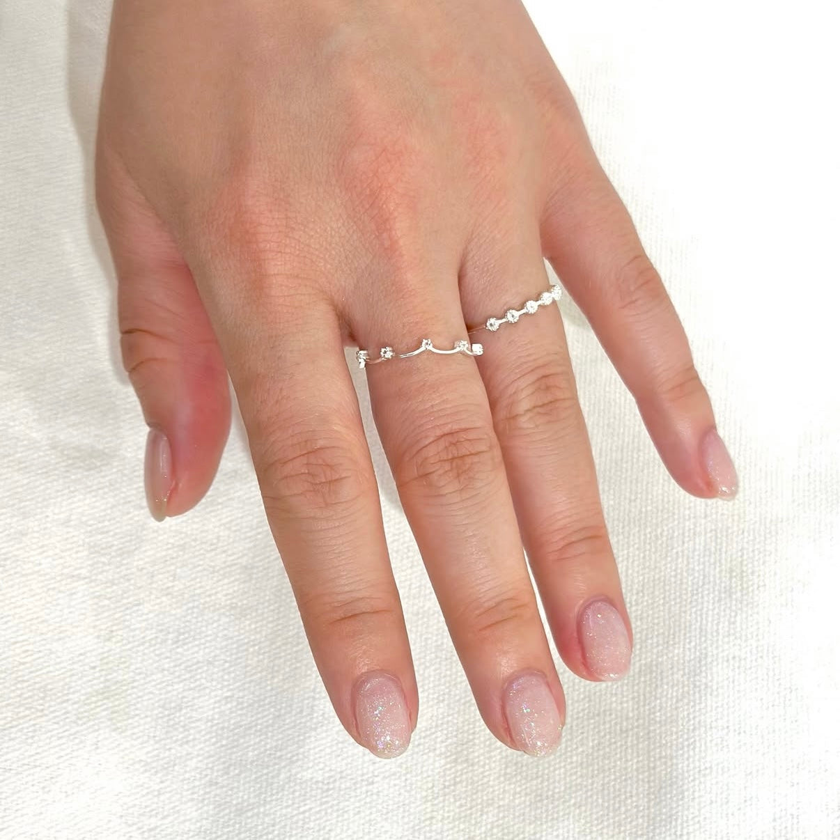 【Biju mam poco】White topaz ring 5
