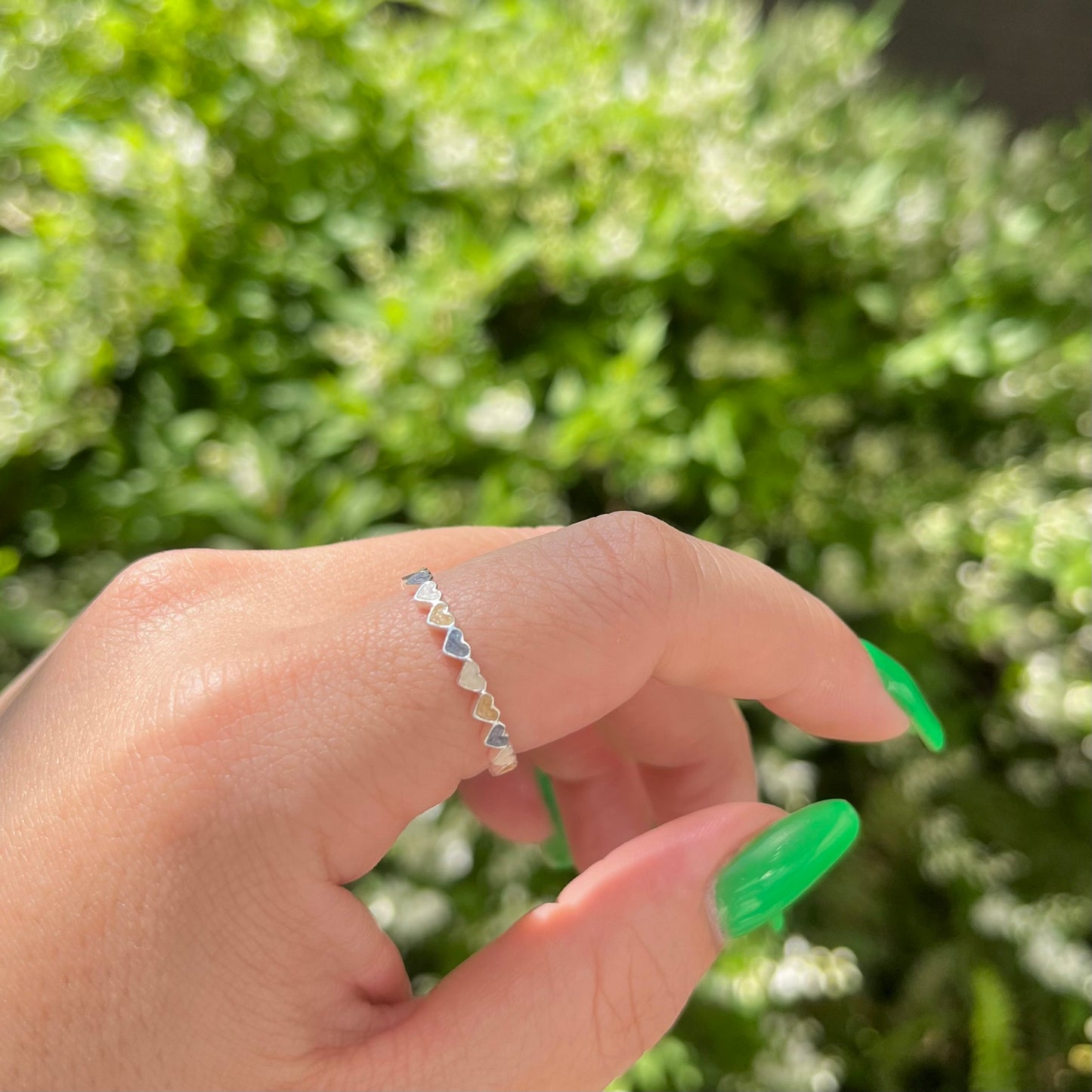 Heart enamel ring 5
