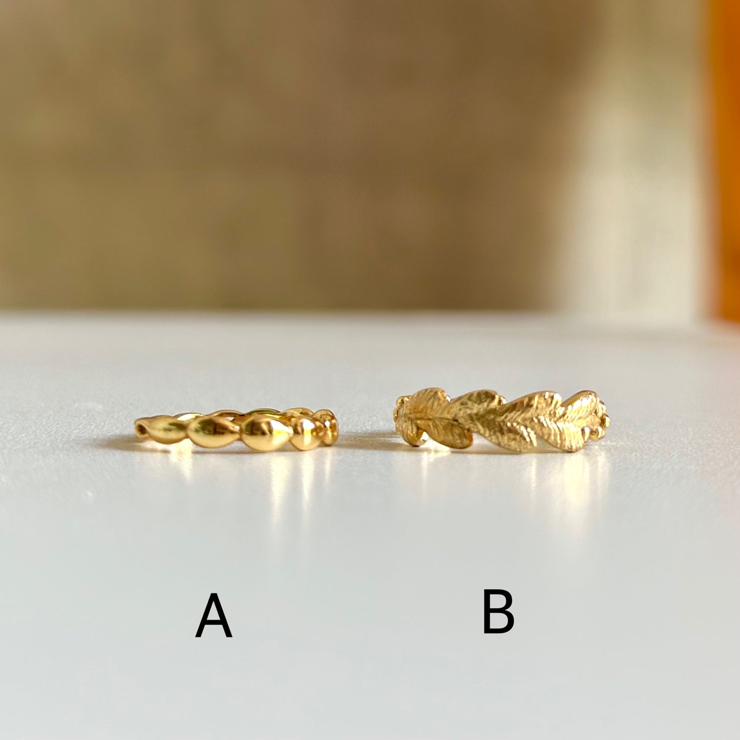 Brass half&half ring