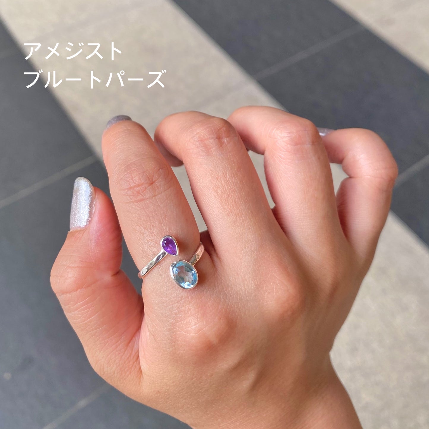 Silver925 2stone ring 11