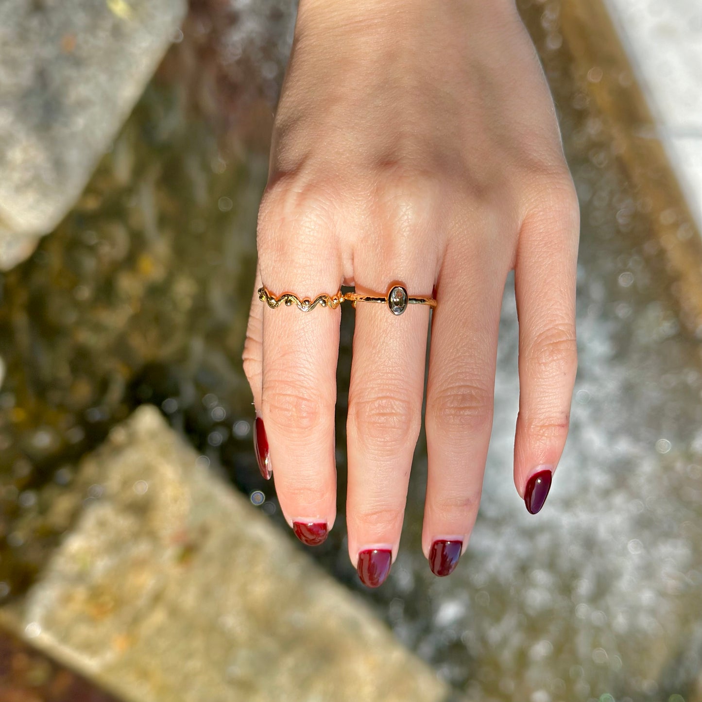 Brass petit ring 54