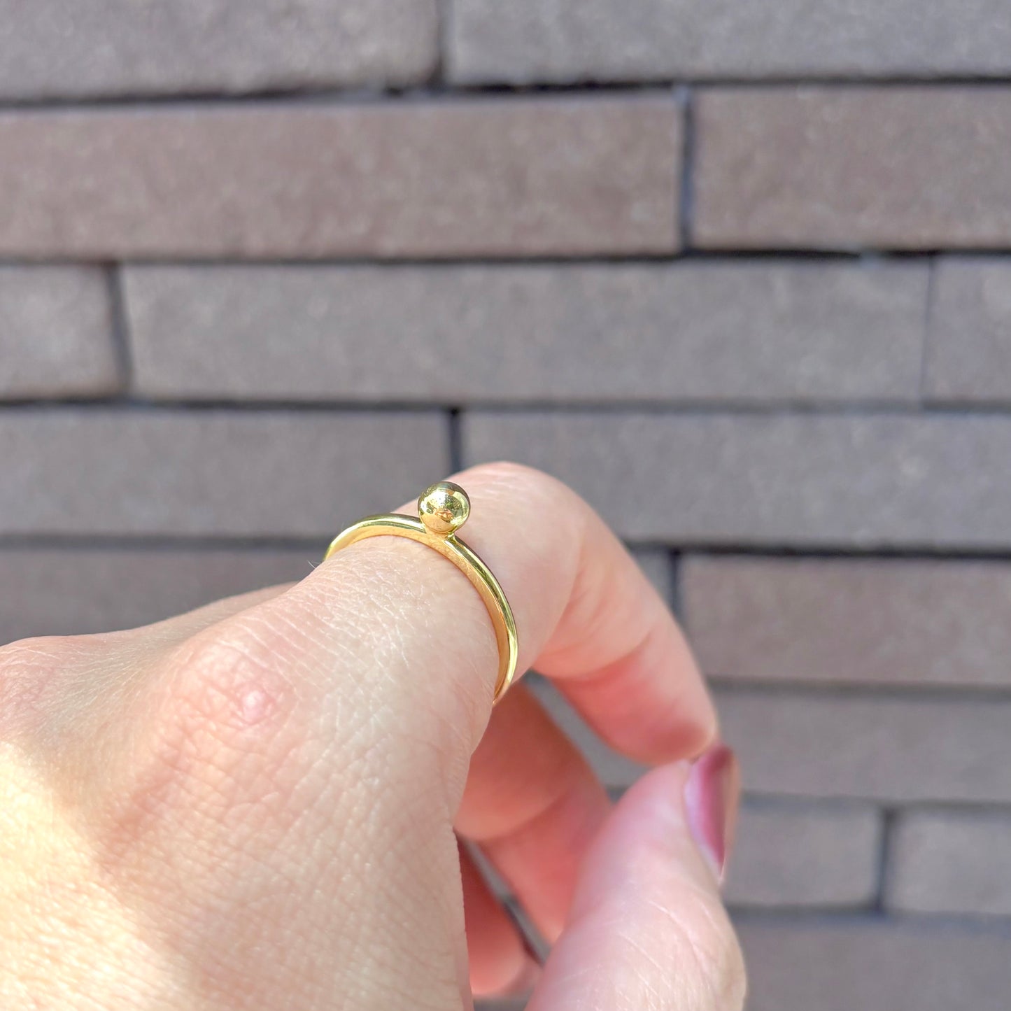 Brass plain ring〈Ball〉2